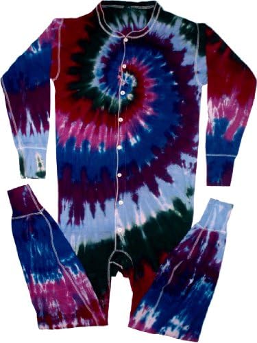 Tie Dyed Shop Cranberry Spiral Tie Dye Union Suit