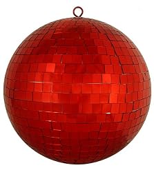 Huge Lust Red Mirrored Glass Disco Ball Christmas Ornament 12" (300mm)