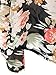 Persun Women Black Floral Off Shoulder Batwing Sleeve Blouse