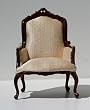 Dollhouse Miniature Artisan Handcarved Mahogany Arm Chair