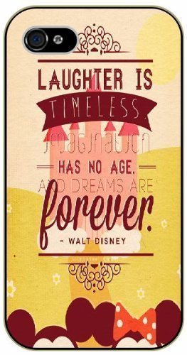 Laughter is timeless, imagination has no age and dreams are forever – For SamSung Galaxy S6 Case Cover black plastic case / Inspiration Walt Disney quotes