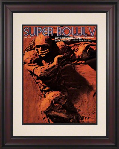 Framed 10.5 x 14 Super Bowl V Program Print | Details: 1971, Colts vs Cowboys