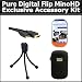 Exclusive Accessory Kit For the Pure Digital Flip MinoHD Camcorder 2nd Generation M2120 S1240W Kit Includes Includes Deluxe Hard Shell Case + Flip Video HDMI Cable + Gripster Flexible mini Tripod + More
