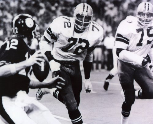 HARVEY MARTIN & ED TOO TALL JONES DALLAS COWBOYS 8X10 SPORTS ACTION PHOTO (A-1)