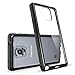 Maxboost Clear Cushion GAWAY-22 Shock-Absorbing Bumper and Ultra Clear Back Panel Protective Case for Samsung Galaxy Note 4 - Retail Packaging - Ultra Clear / Jet Black