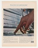 1963 IBM Computer Programming Cost to Press Start Print Ad