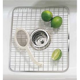 <b>11 x 12 3/4 Stainless Steel Sink Grid with Drain Hole by InterDesign</b>