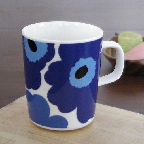 【NEW】marimekko マリメッコ　unikko　ウニッコ マグカップ/ブルー