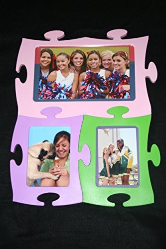 Pastel Pink Puzzle-piece-shaped Wall Frames, Large 11.75 X 7 Inch