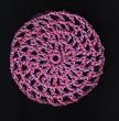 Pink & Lilac Varigated Crocheted Hair Bun Cover- LARGE