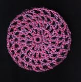 Pink & Lilac Varigated Crocheted Hair Bun Cover- LARGE