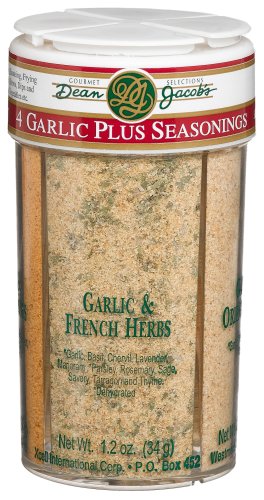Dean Jacobs 4 Garlic Plus Seasonings, 4.8-Ounce Large Jars (Pack of 4) by Dipping Seasonings