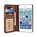 GMYLE iPhone 6 Plus Case, [Book Case] iPhone 6 (5.5 inch) case Wallet Book Case Vintage for iPhone 6 (5.5 inch) - Brown Classic [Crazy Horse Pattern] [PU Leather] Book style Wallet Case Cover