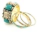 Zimaya "Nebu" Bangle set Antique Gold and Turquoise