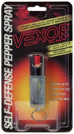 Vexor Self Defense Pepper Spray Key Ring, 1/2-Ounce