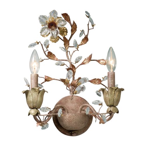 Laura Ashley WXX112 Natalie 2-Light Wall Light, Watercolored Bronze