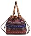Scarleton Striped Pattern Jacquard Drawstring Bag H1567