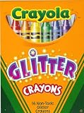 Crayola : Glitter Crayons, Wax, 16 Colors per Box -:- Sold as 2 Packs of - 16 - / - Total of 32 Each