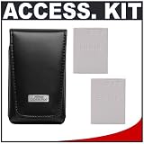Nikon Coolpix 5811 Leather Carrying Case + (2) EN-EL8 Batteries Kit for S3, S5, S6, S7c, S9, S50, S50c, S51, S51c, S52, & S52c Digital Cameras