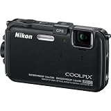 Nikon COOLPIX AW100 16 MP CMOS Waterproof Digital Camera with GPS and Full HD 1080p Video (Black)