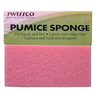Swissco Pumice Sponge Block for Hands and Feet, Removes Hard or Callused Skin From Hands and Feet with or Without Soap