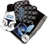 Boys Star Wars Beanie Hat/Gloves Set - Gray Stripe (4-14)