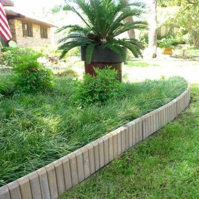5-1/2 In. X 12 Ft. Wood Lawn Grey Stained Landscaping Edging