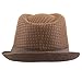 The Hat Depot Light Weight Classic Soft Cool Mesh Crushable Fedora hat (S/M, Brown)