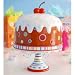 Glitterville Covered Birthday Pedestal Cake Plate w/ Giant Cherry, Large 15