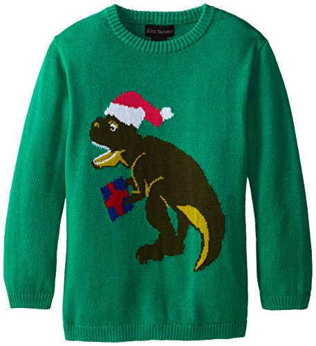 Alex Stevens Big Boys' Ugly Christmas Sweater Santasaurus Rex