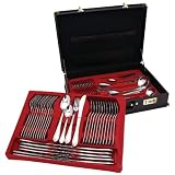 4 Of Best Quality 72 Pc Flatware & Hostess Set By Sterlingcraft® 72pc High-Quality, Heavy-Gauge Stainless Steel Flatware and Hostess Set