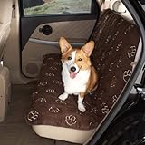 Guardian Gear Polyester Pawprint Pet Car Seat Cover, Chocolate