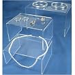 3 Clear Acrylic Jewelry Showcase Display Risers