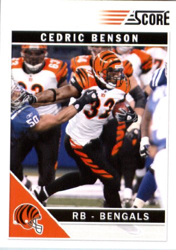 2011 Score Football Card # 59 Cedric Benson - Cincinnati Bengals - NFL Trading Card In a Protective Screwdown Case!