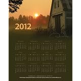 Donald Verger 2012 Year At-a-glance 11x14 Poster Photography Calendar Sunrise Over a Barn (Sunrise) ~ Donald Verger Photography