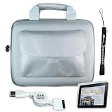 Premium anti-slip high quality Hard Nylon Cube Case with Pocket for Apple iPad 3G tablet / Wifi model 16GB, 32GB, 64GB. Apple iPad Accessories+ Includes a 4-inch eBigValue (TM) Determination Hand Strap + Anti-Glare Screen Protector for iPad Tablet ( All Models ) + Retractable Hotsync Usb Data Cable for Apple Ipad