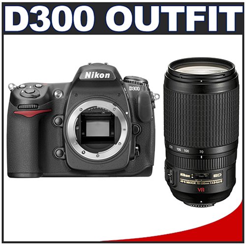 Nikon D300 Digital SLR Camera with Nikon 70-300mm f/4.5-5.6 G ED-IF AF-S VR Zoom-Nikkor Lens Outfit