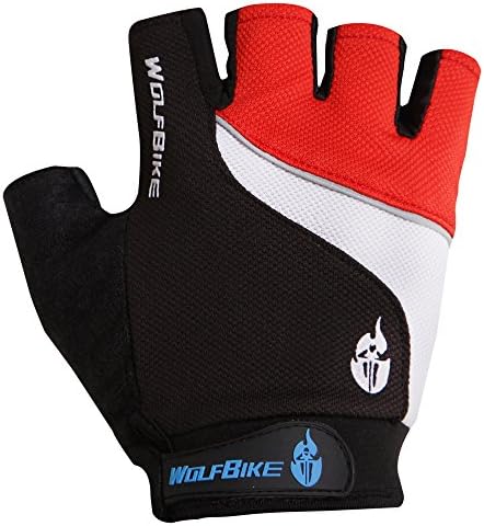 WOLFBIKE Non-Slip Gel Pad Gloves Men's Women's Sportswear Bike Bicycle Cycling Riding Short Half Finger Gloves Breathable Mesh