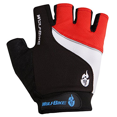 WOLFBIKE Non-Slip Gel Pad Gloves Men's Women's Sportswear Bike Bicycle Cycling Riding Short Half Finger Gloves Breathable Mesh