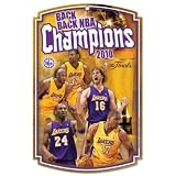 Los Angeles Lakers 6" x 13" 2010 NBA Champions Back-to-Back Champs Wood Sign ()