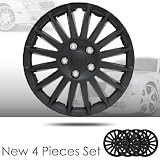 14 Black Color Mat Finished Hubcap Covers Brand New Set of 4 Pieces 521 by Pilot