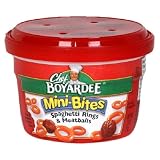 Chef Boyardee Mini-Bites Spaghetti Rings with Meatballs, 7.5-Ounce Microwavable Bowls (Pack of 12)