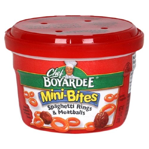 Chef Boyardee Mini-Bites Spaghetti Rings with Meatballs, 7.5-Ounce Microwavable Bowls... by Canned Foods
