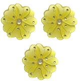 4 Yellow Mini Wire Daisy Flower nylon hanging ceiling wall baby nursery room wedding decor