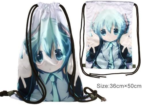 ETOU Hatsune Miku Print Drawstring Backpack Bag Sz 36 x 50 cm by Etou