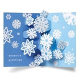 Sabuda Swirling Snowflakes Pop Up Boxed Holiday Christmas Greeting Cards