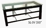Plateau SL-3V 50 Fixed Shelf Rack Audio/Video Stand, Superior Modern Styling, Quality wood construction in a rich black satin finish, High quality safety glass shelves with polished edges, 4 Video unit sizes (26  64), Matching Audio unit & tables and mirror