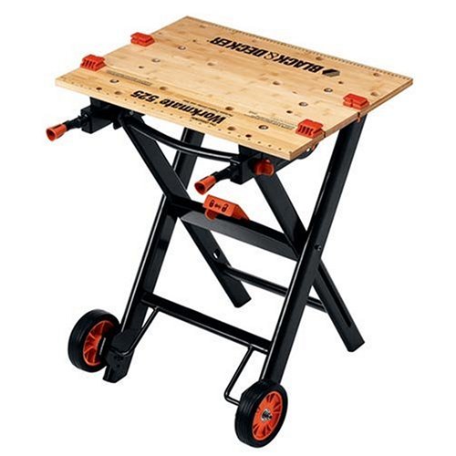 Black and Decker WM525 Workmate 525 450 Pound Capacity Portable Work Bench with Wheels