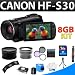 Canon Vixia Hf-s30 Hfs30 32gb Internal Flash Memory Camcorder + Wide Angle Lens + 2x Telephoto Lens + 3pcs Filter Kit + 8gb Sdhc Memory + More Deluxe Camorder Bundle