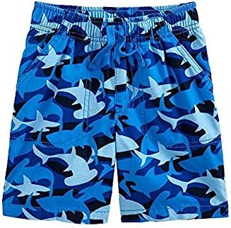 Shark Printed Canvas Shorts for Boys Toddlers (2T)